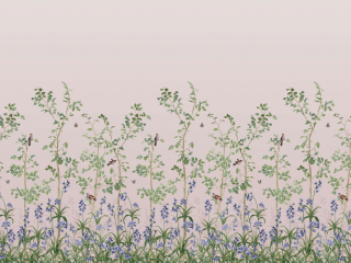 Bird & Bluebell - China Clay behang Little Greene