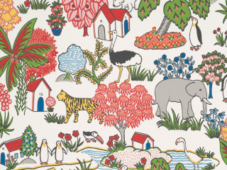 Little Greene behang Animal Kingdom Atomic