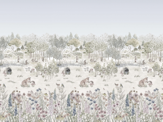 Little Greene behang Potter's Woodland Solstice