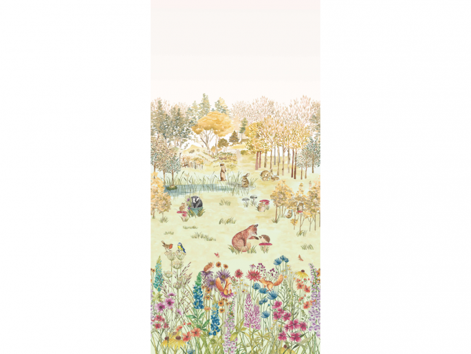 Little Greene Mural Potter's Woodland Harvest