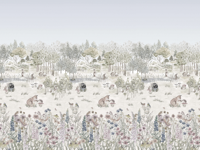 Little Greene behang Potter's Woodland Solstice