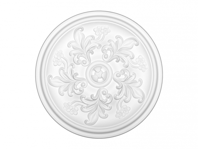 Klein plafond ornament met elegante bloemmotieven 